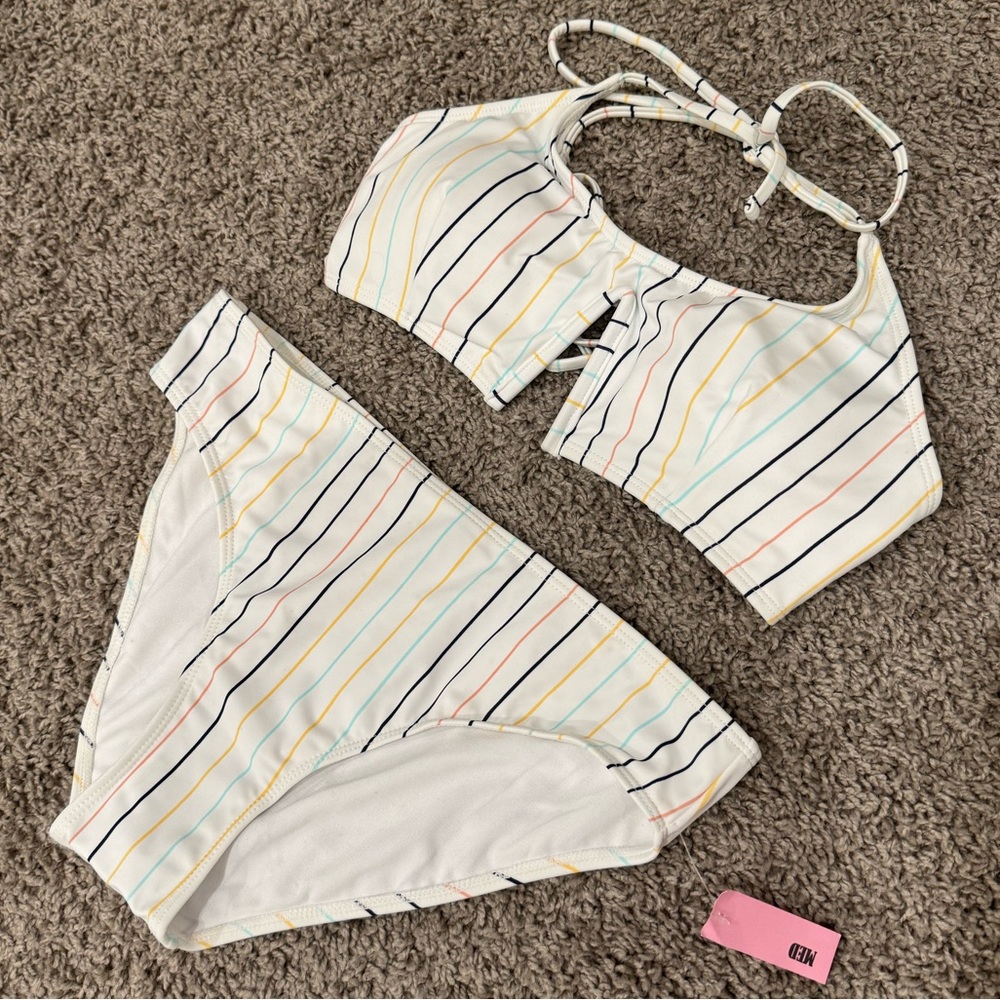NWT Multicolor Striped Bikini
